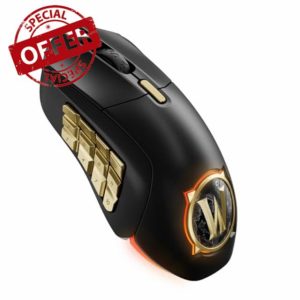 SteelSeries Aerox 9 Wireless - World of Warcraft Edition - Free In-Game Item - MMO Gaming Mouse - 18 Programmable Buttons - Lightweight - Bluetooth/2.4GHz - 18K DPI TrueMove Air Senso