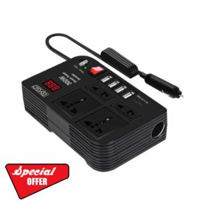 300W Power Inverter Car Charger Car Inverter DC 12V to 220V AC Car Power Converter with 4.1A USB