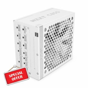 NZXT C850 Gold ATX 3.1 - Fully Modular Low-Noise PC Gaming Power Supply - 850 Watts - 80 PLUS Gold - 12V-2x6 Connector - Zero Fan Mode - 100% Japanese Capacitors - White