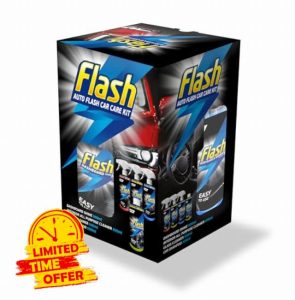 Flash Car Care Automotive Car Care Kit 4x500ml Powerful Exterior & Interior Cleaning Products Including Interior All Purpose Cleaner