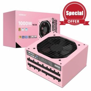 Vetroo 1000W Pink Power Supply ATX 3.0 Ready Dual PCIe 5.0
