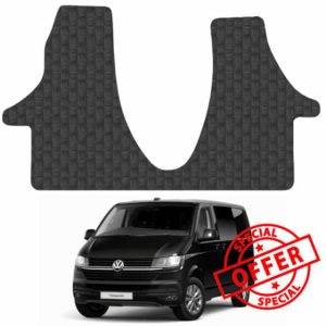 5mm Rubber Floor Mats for the VW Transporter T6.1 (2019+) [Only suitable for T6.1 (2019 on) models] - Custom Van Accessory Tailored fit Heavy-Duty