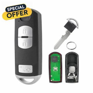 3 Buttons Car Key Fob Remote Fob For Mazda 6 Wagon Mazda CX-3 CX-5 CX-7 Key 433MHZ 49chip SKE13E-01/ SKE13E-02 with Key Ring