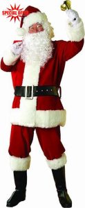 The Dragons Den Adults Deluxe Plush 10 Piece Santa Claus Suit Father Christmas Fancy Dress Costume [50"- 56" Chest]