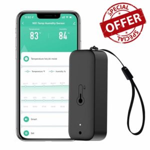 WLAN Thermometer Hygrometer: Intelligent Temperature Humidity Sensor with App Remote Control & Data Storage Export