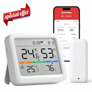 SwitchBot Weather Stations with Outdoor Sensor Wireless for Home