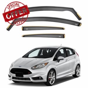 Ispeed Wind Deflectors For Ford Fiesta MK7 2008-2017 5 Door Hatchback 4pc Set - Keep Your Car Ventilated in Rain - Reduce Wind Turbulence - Tinted In-Channel type