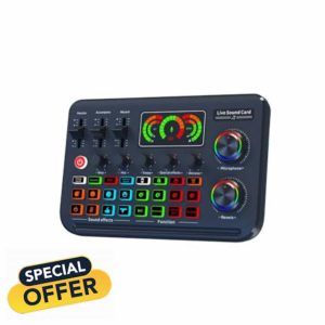 Kleagary External Bluetooth Sound Card Live Sound Card Computer PC Sound Board Sound Mixer Live Mixer Noise Reduction Mixers
