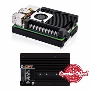 GeeekPi Armor Case with CN01 M.2 M-Key PCIe 3.0 x1 Expansion Board Adapter for Raspberry Pi 5