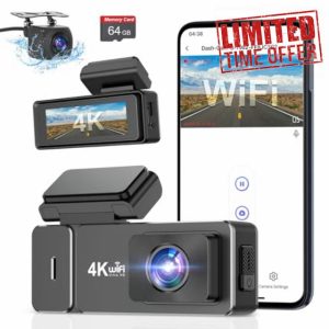 Dash Cam Front and Rear 4k+1080P