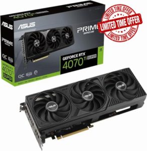 ASUS Prime GeForce RTX 4070 Ti Super OC Edition 16GB GDDR6X Gaming Graphics Card (Nvidia RTX4070 DLSS3