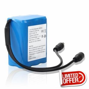 WoskjXas DC 12V 5200mAh Lithium-ion Rechargeable Battery for most 12V Devices