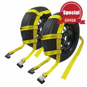 2 Pack Tow Dolly Basket Straps with Flat Hook