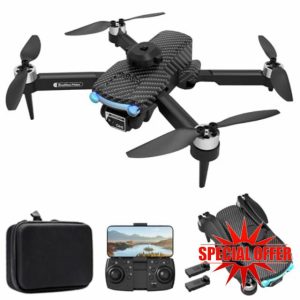 Dodoore XT204 Drone with Camera 8K Dual Brushless 6-Axis Gyro 2.4GHz 30mins Long Flight Optical Flow Positioning Gesture Photography Headless Mode 360° Obstacle Avoidance Foldable Black 2 Battery