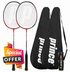 Prince Pro Warrior Graphite Badminton Racket Twin Set