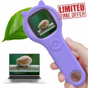PZCC Purple Miniscope portable microscope for kids