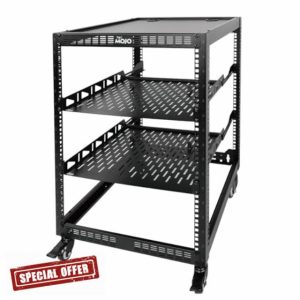Tecmojo 16U Open Frame Network Rack for Servers&AV Gear