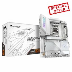 GIGABYTE X870E AORUS PRO ICE Motherboard - Supports AMD Ryzen 9000 CPUs