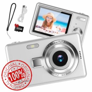 Digital Camera 1080P FHD Compact Camera 44MP Camera with 2.4" LCD Screen