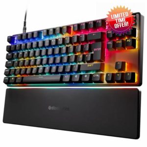 SteelSeries Apex Pro TKL Gen 3 (2025) - HyperMagnetic Gaming Keyboard - Adjustable Actuation - Rapid Trigger - Game-Ready Presets - Protection Mode - Rapid Tap/SOCD - English QWERTY Layout - TKL