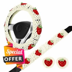 Crochet Steering Wheel Cover Set