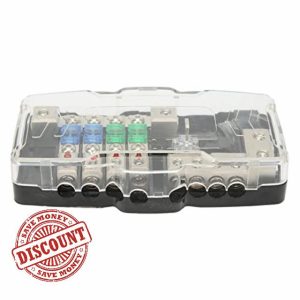 Fused Power Distribution Block 4 Way Distribution Fit for Cars Campervans Trucks Trailer UTV Boats
