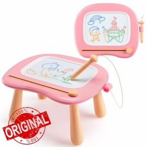SYHLN Magnetic Drawing Board: Educational Toys for 1 2 Year Old Girls 1st Birthday Gifts Presents - Preschool Learning Pink Doodle Pad Travel Toys for Kids Baby Toddlers Age 1-3