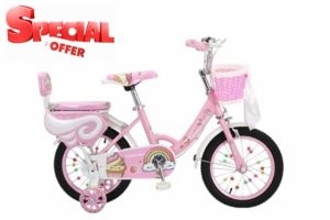 Touch of Venetian 12" 14" 16" Girls Children Bike Stabilisers Wheels Bell Kids Ages 2-9 Years Bicycle Bow Pink Purple Unicorn Rainbow Bow Princess