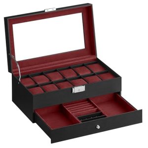 Watch Case with Glass Lid