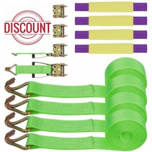 Sararoom 4 PCS 4m x 5cm Tow Rope