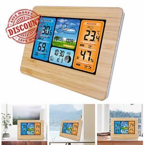 Weather Station - Thermometer Outdoor Weather Stations Wireless Indoor Outdoor Digital Thermometer Hygrometer with Sensor