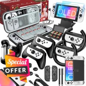 HSTOP 27 in 1 Switch OLED Accessory Kits Compatible with Nintendo Switch OLED