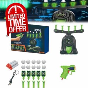 Glow-in-the-Dark Shooting Target Practice Kids Shooting Toy Gun Set