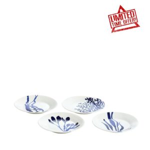 Royal Doulton 1815 Pacific Plate 16cm 6.3in 2025 Mixed Patterns Blue Set of 4
