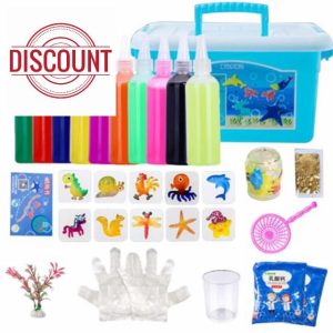 Water Jelly Creative Set | Magic Water Elfs Kit | 10 Shape Molds Animals Magic Water Gel Kit | Imaginative Aqua Fairy Water Gel Kit Toys | Handmade DIYS Sea Creature Oceans Mold Gel Kits for Kids