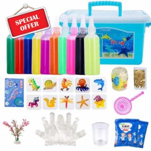 Water Jelly Creative Set | Magic Water Elfs Kit | 10 Shape Molds Animals Magic Water Gel Kit | Imaginative Aqua Fairy Water Gel Kit Toys | Handmade DIYS Sea Creature Oceans Mold Gel Kits for Kids