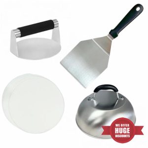 HTT Global Burger Press Kit with Burger Smasher