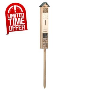 qohoio Insect Hotel 15x11x150 cm Firwood