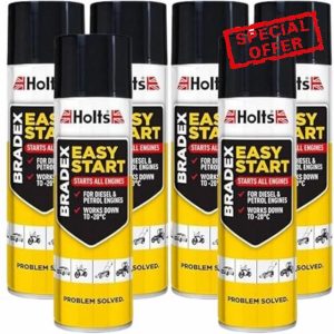 4TRESS 6 x HOLTS Bradex Easy Start Petrol and Diesel Engines Cold Start Spray 300ML Cans