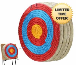 ZIRUU Solid Straw Round Archery Target Traditional Recurve Bow Arrow Target Hand-Made Straw Target for Kids Youth Adult Outdoor Sports Archery Bow Shooting Practice