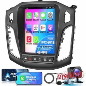 Car Radio Stereo GPS Navi for Ford Focus 2012-2018 Built-in Apple Carplay Android Auto