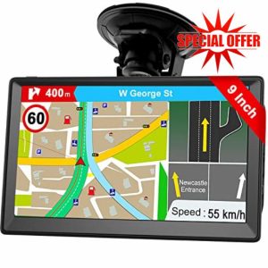 GPS Navigation Sat Nav for Truck - Jimwey 9 Inch Satnav 2024 UK EU Map GPS Navigator for Cars Lorry with Voice Guidance and Speed Camera Warning