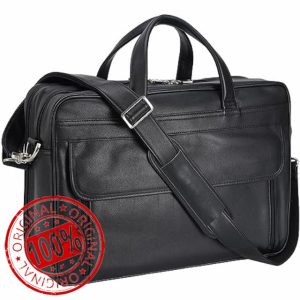 TIDING Mens Leather Briefcase 17 Inch Laptop Bag Large Capacity Vintage Shoulder Bags Full Grain Genuine Leather Handbags for Men Business Travel Work