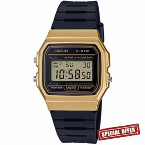Casio Unisex Watch in Resin/Acrylic Glass with Date Display and LED Light - Water Resistance & Alarm