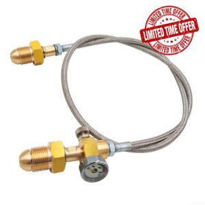 Oniissy Refill Station Transfer Adapter Hose for BS 341 No. 3 Argon Cylinders