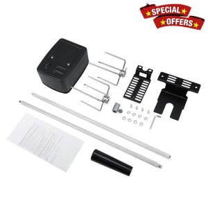 Otufan Rotisserie Kit for Barbecue - Grill Rotisserie Kit - Stainless Steel Spit Rod Meat Forks with Electric Motor