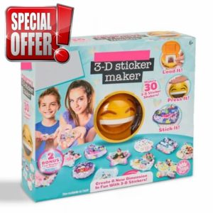 SelectTraders 3D Sticker Maker Kit for Kids | DIY Arts & Crafts Toy with Glitter