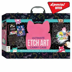 ightclick Ultimate Etch Art Carry Case - Squish Squad Creative Set with 24 Panels
