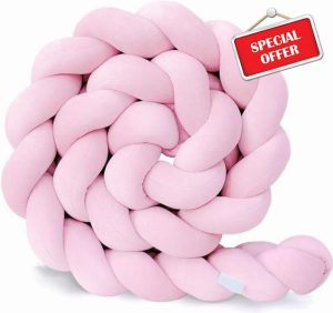 GYCS Braided Pillows Knotted Cot Bumper Soft Comfortable