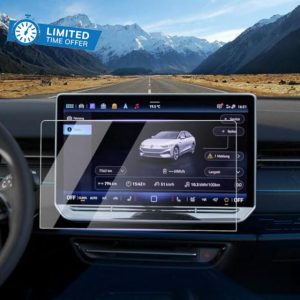 LUWU 2 Pack Screen Protector for VW Tiguan3 / Passat B9 / ID.7 ID7 Discover Pro Max Car 15 Inch GPS Nano Film Navigation Protector Film 9H Scratch-Resistant Life Elegance R-Line Accessories